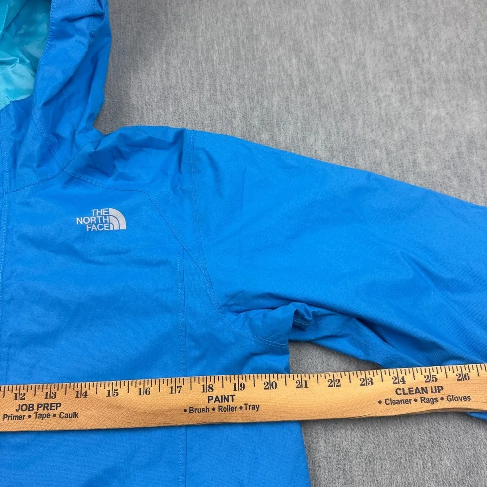 The North Face Jacket Boys XL Blue Resolve Reflective Dryvent Hooded Windbreaker